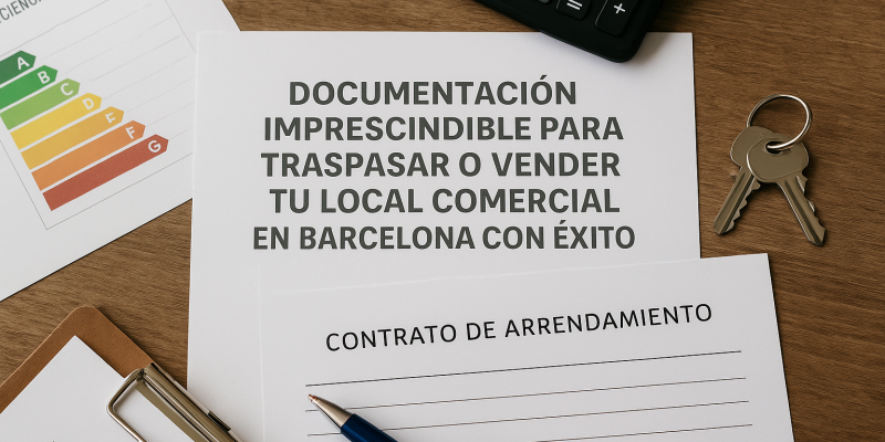 Documentación Imprescindible para Traspasar o Vender tu Local Comercial en Barcelona con Éxito
