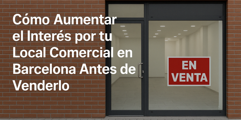 Cómo Aumentar el Interés por tu Local Comercial en Barcelona Antes de Venderlo
