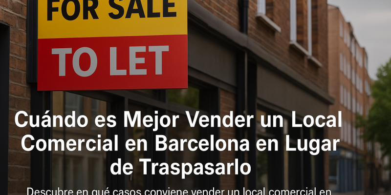 Situaciones en las que Vender un Local Comercial es Mejor que Traspasarlo en Barcelona