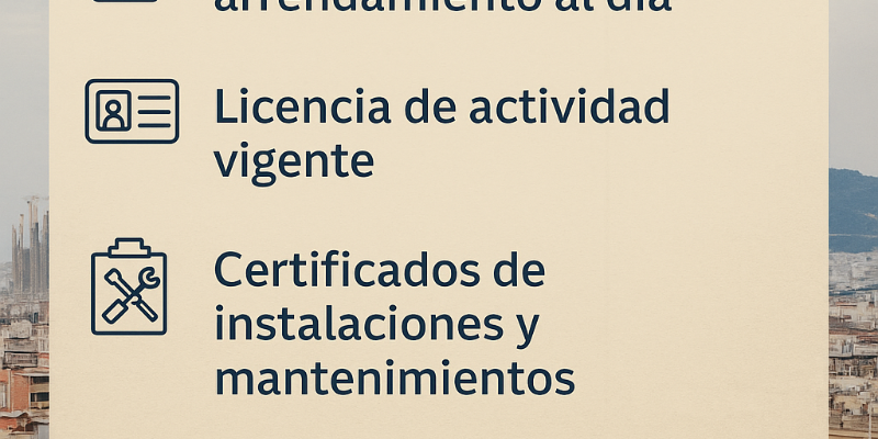 Checklist Legal y Técnica para Dejar tu Bar en Barcelona Listo para la Venta