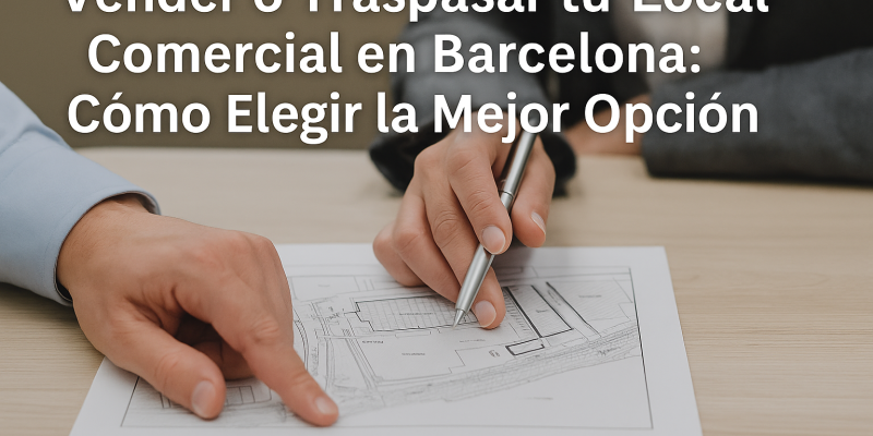 Cómo Decidir Entre Vender o Traspasar tu Local Comercial en Barcelona Según tus Objetivos