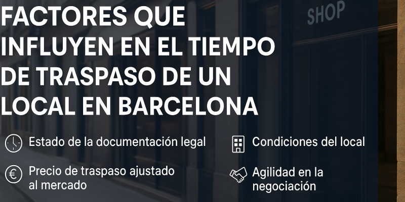 Factores que Influyen en el Tiempo de Traspaso de un Local en Barcelona
