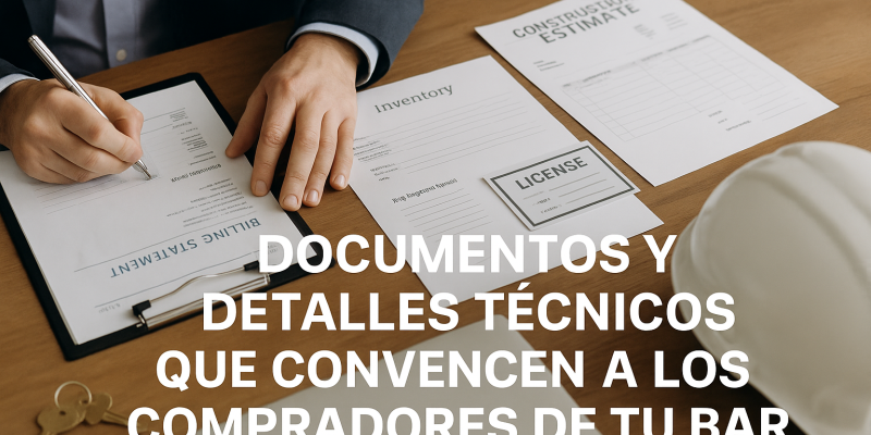 Documentos y Preparativos que Transmiten Confianza a los Compradores de un Bar en Barcelona
