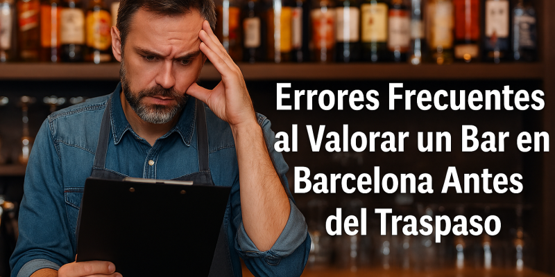 Errores Comunes al Valorar un Bar en Barcelona Antes del Traspaso (y Cómo Evitarlos)