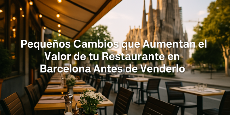 Pequeños Cambios que Hacen Grande el Valor de tu Restaurante en Barcelona Antes de Venderlo