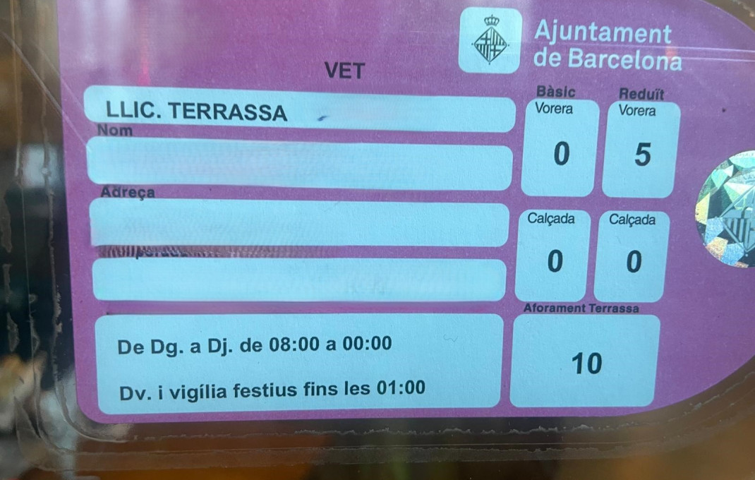 Traspaso - Bar Restaurante -
Barcelona - Eixample Derecho